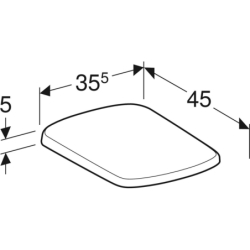 Selnova Compact Deska, mocowanie od góry, geometryczna, wolny opad antybakteryjna GEBERIT 502.898.00.1