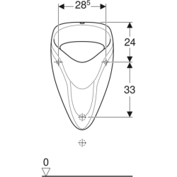 Alex Pisuar, B38cm, H64.5cm, T35cm, dopływ u góry, odpływ do tyłu GEBERIT 502.905.00.1