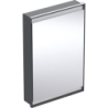 ONE Szafka z lustrem, Comfort Light, B60cm, H88cm, T15cm, montaż podtynkowy, 1 drzwi, zawias lewy, czarny GEBERIT 505.800.00.7