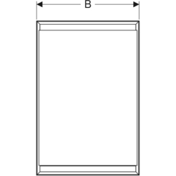 ONE Szafka z lustrem, Comfort Light, B60cm, H88cm, T15cm, montaż podtynkowy, 1 drzwi, zawias prawy, czarny GEBERIT 505.801.00.7