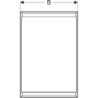 ONE Szafka z lustrem, Comfort Light, B60cm, H88cm, T15cm, montaż podtynkowy, 1 drzwi, zawias prawy, czarny GEBERIT 505.801.00.7