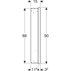 ONE Szafka z lustrem, Comfort Light, B60cm, H88cm, T15cm, montaż podtynkowy, 1 drzwi, zawias prawy, czarny GEBERIT 505.801.00.7