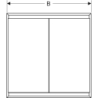 ONE Szafka z lustrem, Comfort Light, B75cm, H90cm, T15cm, montaż podtynkowy, z dwojgiem drzwi, czarny GEBERIT 505.802.00.7
