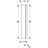 ONE Szafka z lustrem, Comfort Light, B75cm, H90cm, T15cm, montaż podtynkowy, z dwojgiem drzwi, czarny GEBERIT 505.802.00.7