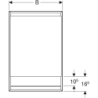 ONE Szafka z lustrem, Comfort Light, B60cm, H88cm, T15cm, z wnęką, podtynk., 1 drzwi, zawias lewy, czarny GEBERIT 505.820.00.7