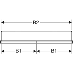 ONE Szafka z lustrem, Comfort Light, B105cm, H90cm, T15cm, montaż podtynkowy, z dwojgiem drzwi, czarny GEBERIT 505.804.00.7