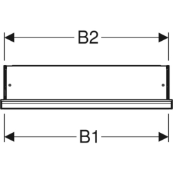 ONE Szafka z lustrem, Comfort Light, B60cm, H88cm, T15cm, z wnęką, podtynk., 1 drzwi, zawias prawy, szary GEBERIT 505.821.00.1