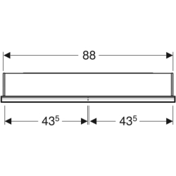 ONE Szafka z lustrem, Comfort Light, B90cm, H90cm, T15cm, z wnęką, montaż podtynkowy, 2 drzwi, szary GEBERIT 505.823.00.1
