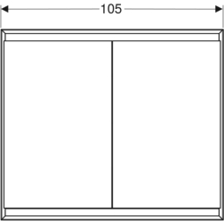 ONE Szafka z lustrem, Comfort Light, B105cm, H90cm, T15cm, montaż podtynkowy, z dwojgiem drzwi, szary GEBERIT 505.804.00.1