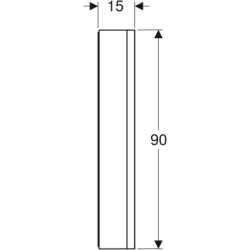 ONE Szafka z lustrem, Comfort Light, B75cm, H90cm, T15cm, montaż natynkowy, z dwojgiem drzwi, szary GEBERIT 505.812.00.1