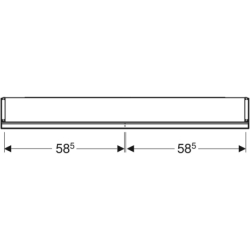 ONE Szafka z lustrem, Comfort Light, B120cm, H90cm, T15cm, montaż natynkowy, z dwojgiem drzwi, szary GEBERIT 505.815.00.1