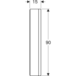 ONE Szafka z lustrem, Comfort Light, B120cm, H90cm, T15cm, montaż natynkowy, z dwojgiem drzwi, biały GEBERIT 505.815.00.2