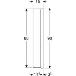 ONE Szafka z lustrem, Comfort Light, B120cm, H90cm, T15cm, z wnęką, montaż podtynkowy, 2 drzwi, biały GEBERIT 505.825.00.2