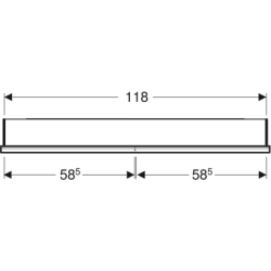 ONE Szafka z lustrem, Comfort Light, B120cm, H90cm, T15cm, z wnęką, montaż podtynkowy, 2 drzwi, biały GEBERIT 505.825.00.2
