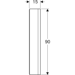 ONE Szafka z lustrem, Comfort Light, B60cm, H88cm, T15cm, z wnęką, natynk., 1 drzwi, zawias lewy, szary GEBERIT 505.830.00.1