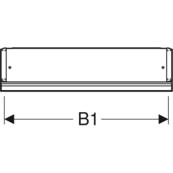 ONE Szafka z lustrem, Comfort Light, B60cm, H88cm, T15cm, z wnęką, natynk., 1 drzwi, zawias lewy, szary GEBERIT 505.830.00.1