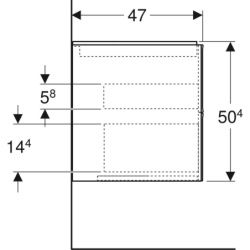 ONE Szafka pod umywalkę, B133.2cm, H50.4cm, T47cm, z czterema szufladami, czarny, mat GEBERIT 505.266.00.8