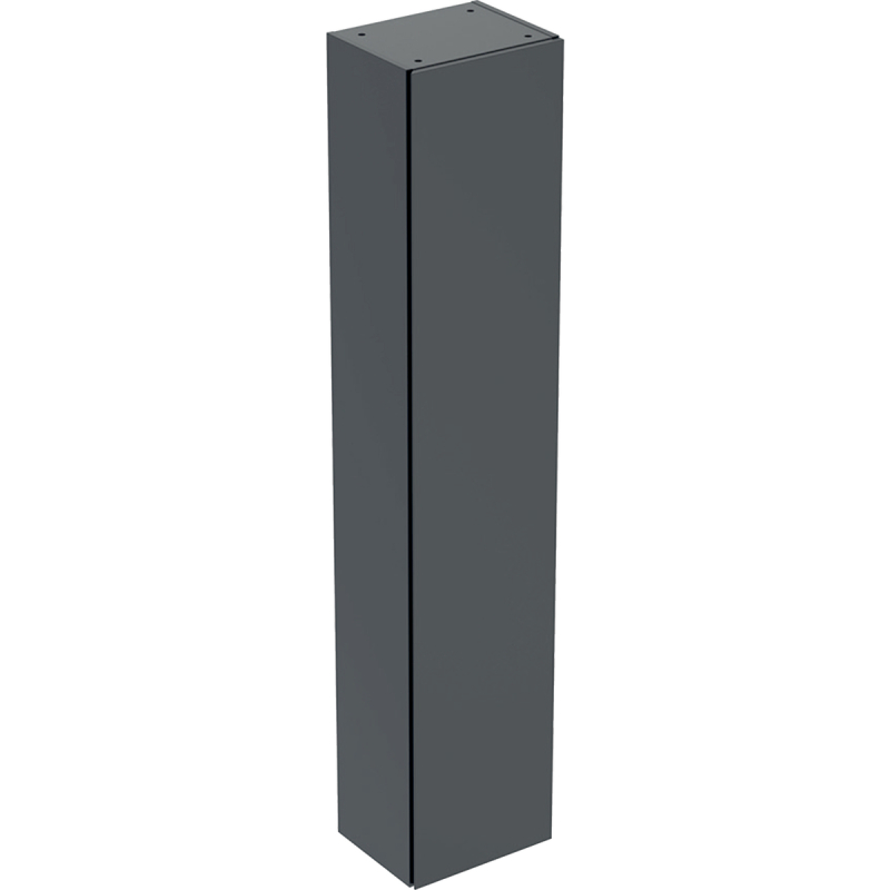 ONE Wysoka szafka boczna, B36cm, H180cm, T29.1cm, z jednymi drzwiami, czarny, mat GEBERIT 505.083.00.8