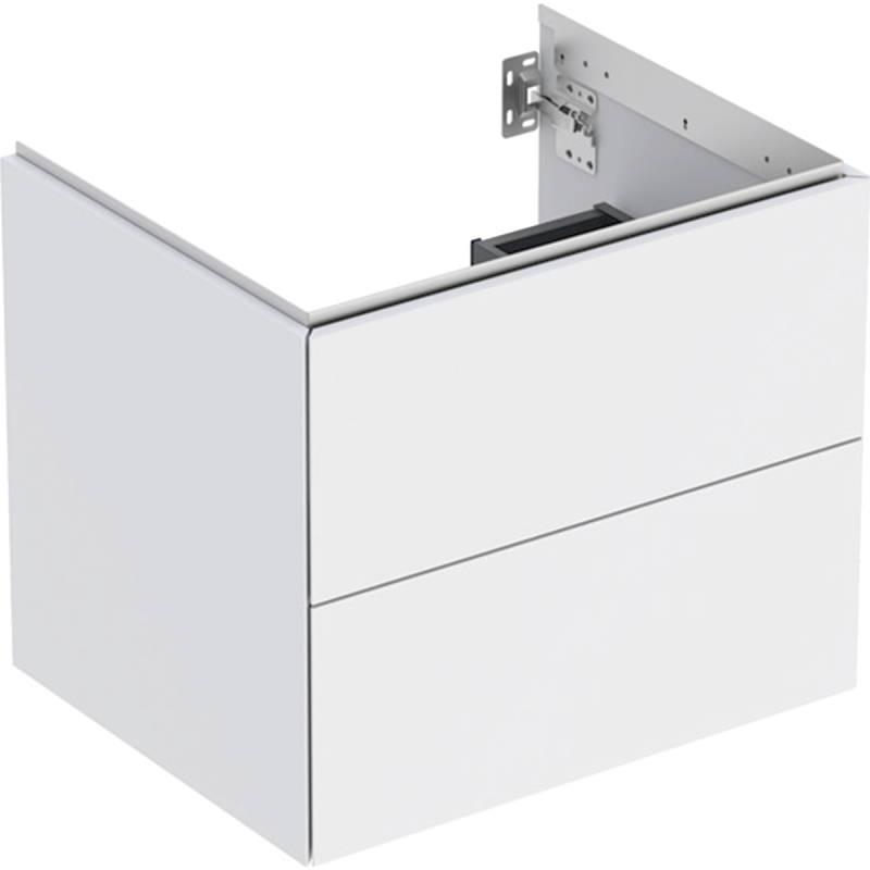ONE Szafka pod umywalkę, B59.2cm, H50.4cm, T47cm, z dwoma szufladami, biały, matowy GEBERIT 505.261.00.2