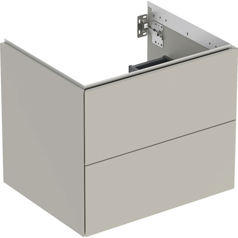 ONE Szafka pod umywalkę, B59.2cm, H50.4cm, T47cm, z dwoma szufladami, greige GEBERIT 505.261.00.7