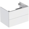 ONE Szafka pod umywalkę, B74cm, H50.4cm, T47cm, z dwoma szufladami, biały, matowy GEBERIT 505.262.00.2