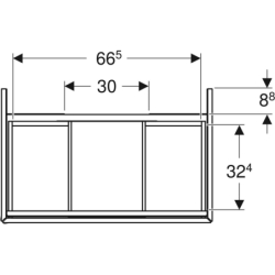 ONE Szafka pod umywalkę, B74cm, H50.4cm, T47cm, z dwoma szufladami, dąb GEBERIT 505.262.00.5