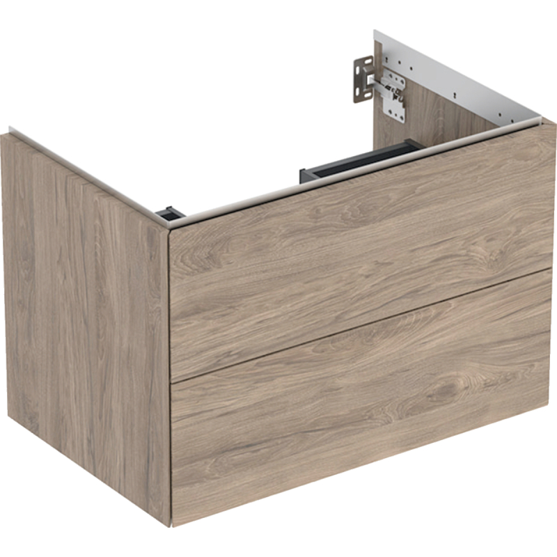 ONE Szafka pod umywalkę, B74cm, H50.4cm, T47cm, z dwoma szufladami, orzech włoski hickory GEBERIT 505.262.00.6