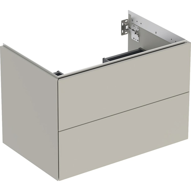 ONE Szafka pod umywalkę, B74cm, H50.4cm, T47cm, z dwoma szufladami, greige GEBERIT 505.262.00.7