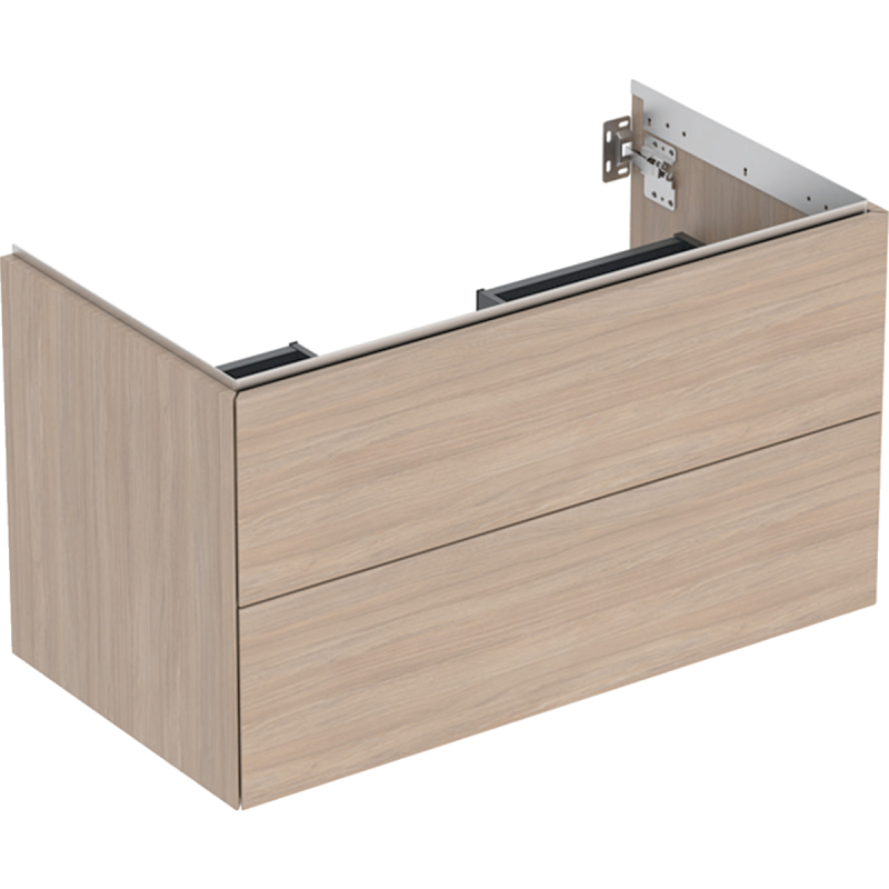 ONE Szafka pod umywalkę, B88.8cm, H50.4cm, T47cm, z dwoma szufladami, dąb GEBERIT 505.263.00.5