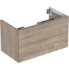 ONE Szafka pod umywalkę, B88.8cm, H50.4cm, T47cm, z dwoma szufladami, orzech włoski hickory GEBERIT 505.263.00.6