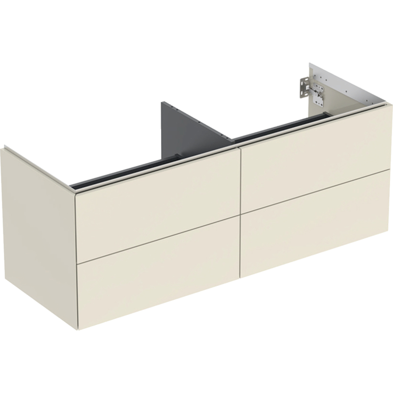 ONE Szafka pod umywalkę, B133.2cm, H50.4cm, T47cm, z czterema szufladami, sand grey GEBERIT 505.266.00.4