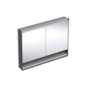 ONE Szafka z lustrem, Comfort Light, B120cm, H90cm, T15cm, z wnęką, montaż podtynkowy, 2 drzwi, czarny GEBERIT 505.825.00.7