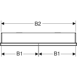 ONE Szafka z lustrem, Comfort Light, B120cm, H90cm, T15cm, z wnęką, montaż podtynkowy, 2 drzwi, czarny GEBERIT 505.825.00.7