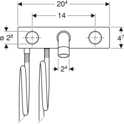 Bateria umyw. ONE, kształt okrągły, ścienna, z mieszaczem, do podtynk. skrzyni funkcji, L16 cm, czarny mat GEBERIT 116.462.14.1