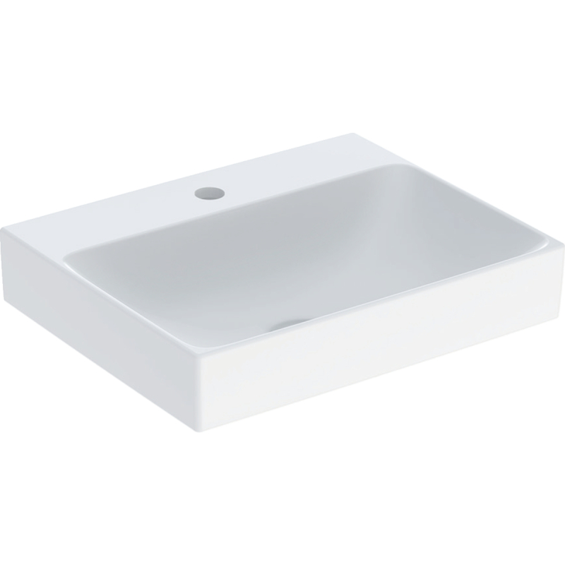 ONE Umyw. nablatowa, prostokątna, odplyw pionowy, B50cm, T40cm, z otworem na bat., bez przelew., KeraTect GEBERIT 505.030.01.6