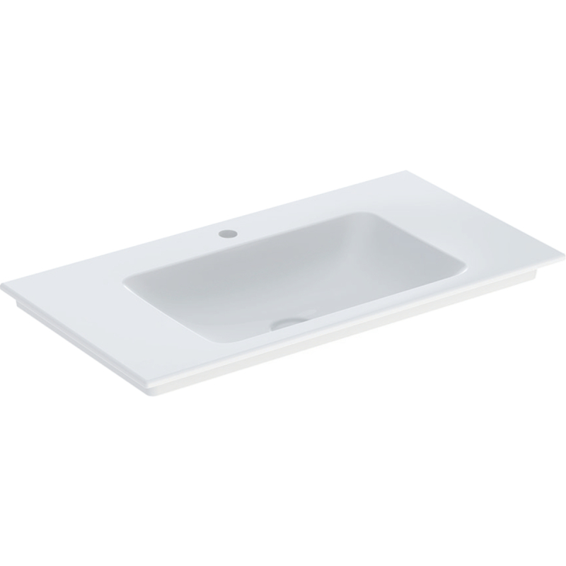 ONE Umywalka meblowa, odpływ pionowy, B90cm, T48cm, z otworem na baterię, bez przelewu, KeraTect GEBERIT 505.010.01.3