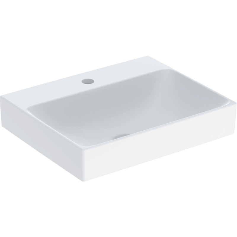 ONE Umywalka, odpływ pionowy, B50cm, T41cm, z otworem na baterię, bez przelewu, KeraTect GEBERIT 505.020.01.6