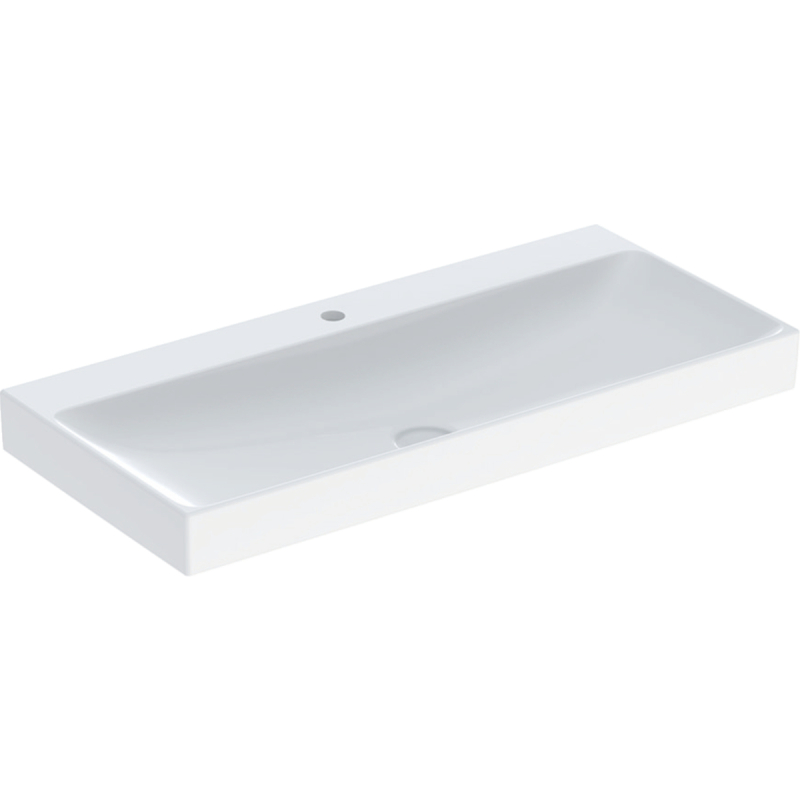 ONE Umywalka, odpływ pionowy, B105cm, T48cm, z otworem na baterię, bez przelewu, KeraTect GEBERIT 505.020.01.4