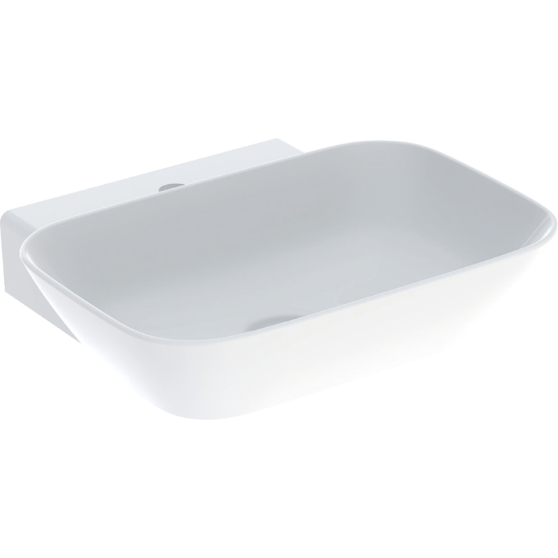 ONE Umywalka nablatowa, odpływ pionowy, B50cm, T42cm, otwór na baterię na środku, bez przelew., KeraTect GEBERIT 505.041.01.6