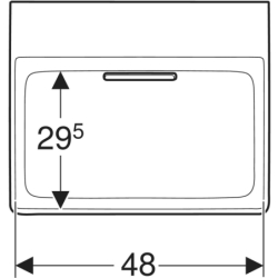 ONE Umywalka, odpływ poziomy, B50cm, T41cm, bez otworu, bez przelewu, KeraTect GEBERIT 505.018.00.1