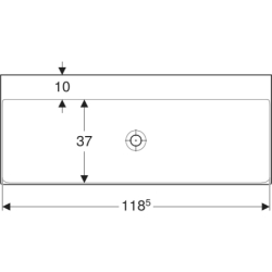 ONE Umywalka, odpływ pionowy, B120cm, T48cm, bez otworu, bez przelewu, KeraTect GEBERIT 505.021.01.5