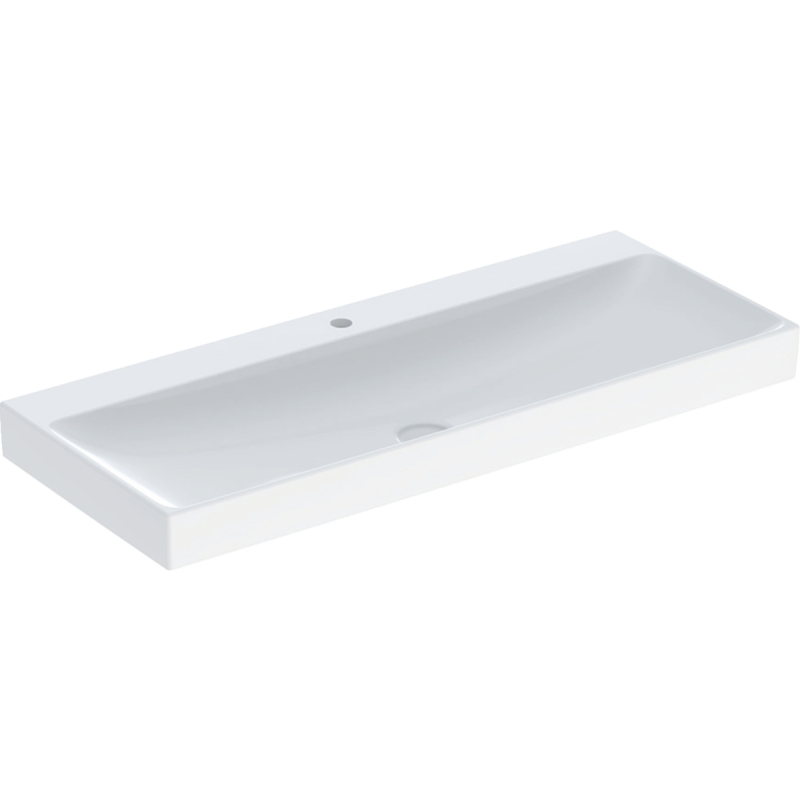 ONE Umywalka, odpływ pionowy, B120cm, T48cm, z otworem na baterię, bez przelewu, KeraTect GEBERIT 505.020.01.5