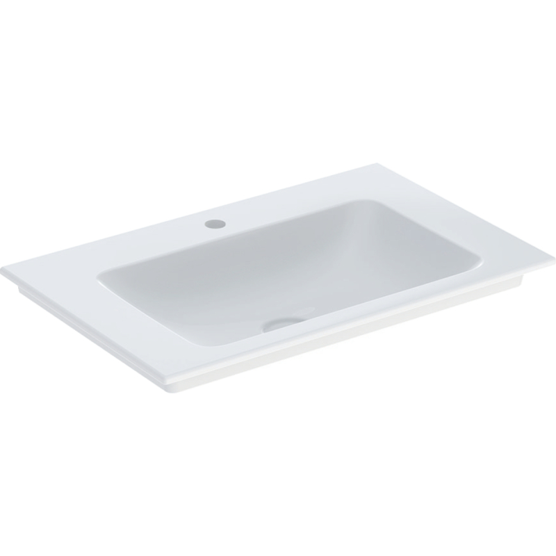 ONE Umywalka meblowa, odpływ pionowy, B75cm, T48cm, z otworem na baterię, bez przelewu, KeraTect GEBERIT 505.010.01.2
