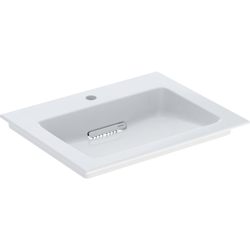 ONE Umywalka meblowa, odpływ poziomy, B60cm, T48cm, z otworem na baterię, bez przelewu, KeraTect GEBERIT 505.002.00.1