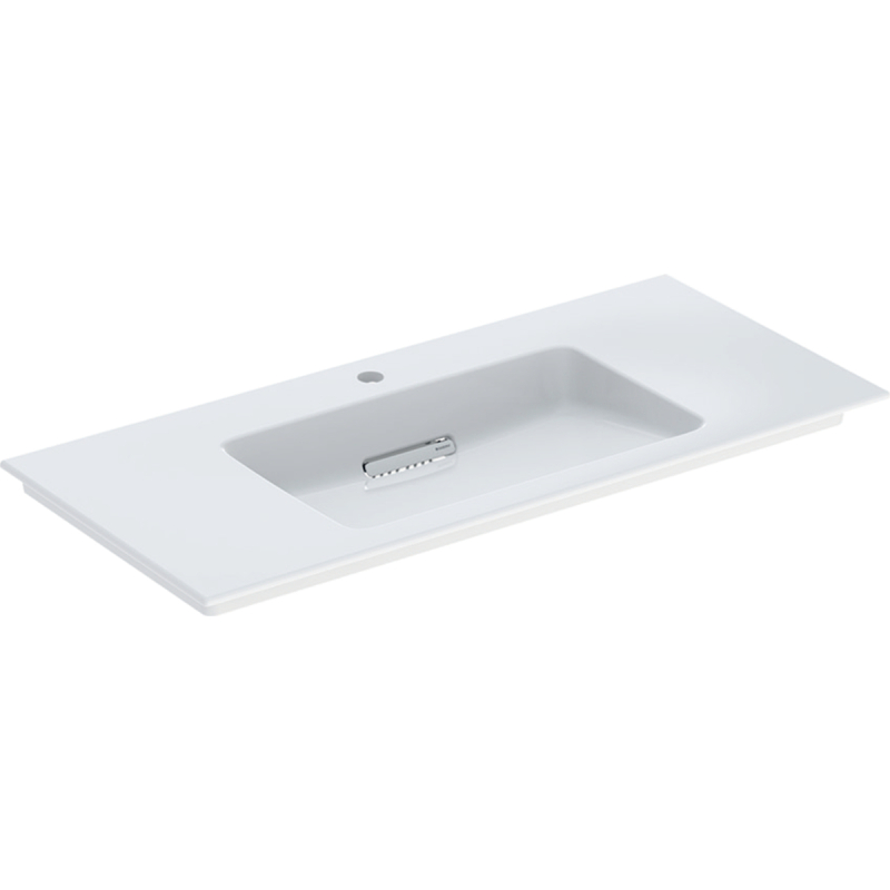 ONE Umywalka meblowa, odpływ poziomy, B105cm, T48cm, z otworem na baterię, bez przelewu, KeraTect GEBERIT 505.015.00.1