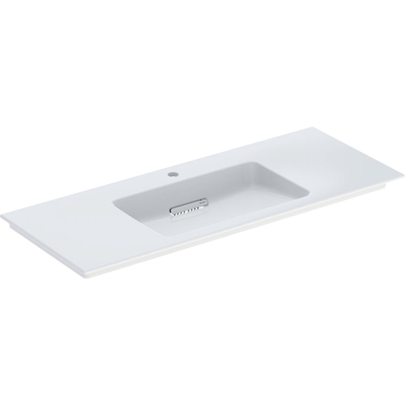 ONE Umywalka meblowa, odpływ poziomy, B120cm, T48cm, z otworem na baterię, bez przelewu, KeraTect GEBERIT 505.017.00.1