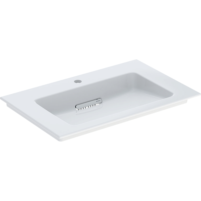 ONE Umywalka meblowa, odpływ poziomy, B75cm, T48cm, z otworem na baterię, bez przelewu, KeraTect GEBERIT 505.004.00.1