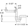 Zlewozmywakowy zestaw odpływowy, R 1 1/2x40mm GEBERIT 152.885.11.1