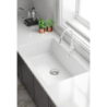 Zlewozmywak granitowy 1-komorowy podwieszany Corda alabaster DEANTE ZQA_A10C