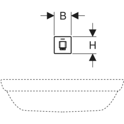 Bateria umywalkowa Brenta, ścienna, na baterie, do podtynk. skrzyni funkcji, bez mieszacza, L22, chrom GEBERIT 116.293.21.1